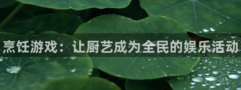优贝娱乐平台登录：烹饪游戏：让厨艺成为全民的娱乐活动
